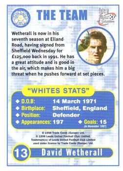 1997-98 Futera Leeds United Fans' Selection #13 David Wetherall Back
