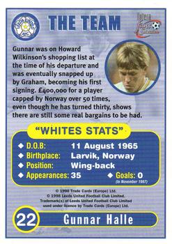 1997-98 Futera Leeds United Fans' Selection #22 Gunnar Halle Back