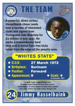 1997-98 Futera Leeds United Fans' Selection #24 Jimmy Floyd Hasselbaink Back