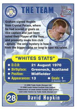 1997-98 Futera Leeds United Fans' Selection #28 David Hopkin Back