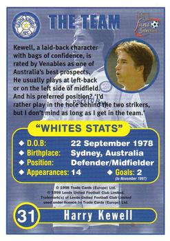 1997-98 Futera Leeds United Fans' Selection #31 Harry Kewell Back