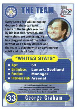 1997-98 Futera Leeds United Fans' Selection #33 George Graham Back