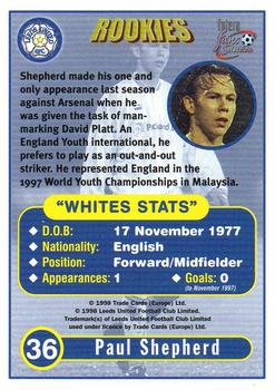1997-98 Futera Leeds United Fans' Selection #36 Paul Shepherd Back