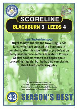 1997-98 Futera Leeds United Fans' Selection #43 Blackburn 3 Leeds United 4 Back