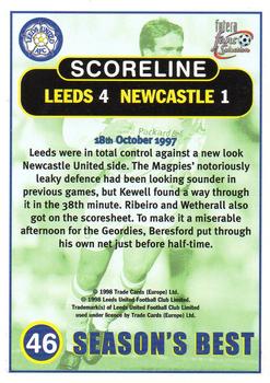 1997-98 Futera Leeds United Fans' Selection #46 Leeds United 4 Newcastle 1 Back