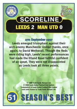1997-98 Futera Leeds United Fans' Selection #51 Leeds United 2 Man United 0 Back