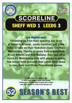1997-98 Futera Leeds United Fans' Selection #52 Sheff Wed 1 Leeds United 3 Back