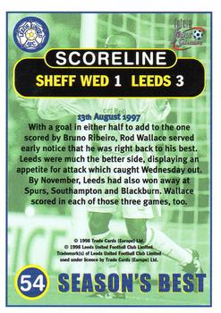 1997-98 Futera Leeds United Fans' Selection #54 Sheff Wed 1 Leeds United 3 Back