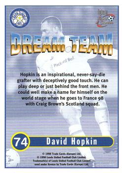 1997-98 Futera Leeds United Fans' Selection #74 David Hopkin Back