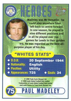 1997-98 Futera Leeds United Fans' Selection #75 Paul Madeley Back
