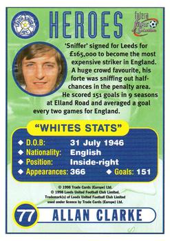 1997-98 Futera Leeds United Fans' Selection #77 Allan Clarke Back