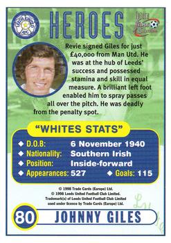 1997-98 Futera Leeds United Fans' Selection #80 Johnny Giles Back