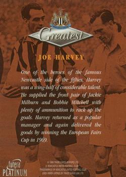 1999 Futera Platinum Newcastle United Greatest #NNO Joe Harvey Back