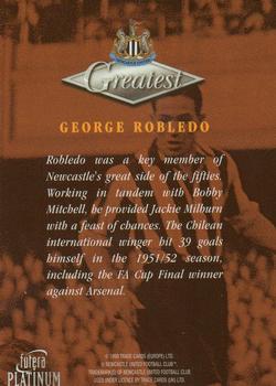 1999 Futera Platinum Newcastle United Greatest #NNO George Robledo Back