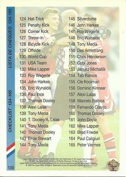 1993 Upper Deck World Cup Preview (English/Spanish) #100 Checklist 83-165 Back