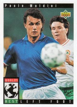 1993 Upper Deck World Cup Preview (English/Spanish) #105 Paolo Maldini Front