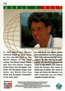 1993 Upper Deck World Cup Preview (English/Spanish) #110 Marco Van Basten Back
