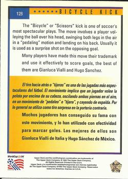1993 Upper Deck World Cup Preview (English/Spanish) #128 Bicycle Kick Back