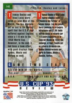 1993 Upper Deck World Cup Preview (English/Spanish) #140 Thomas Dooley / Alexi Lalas Back