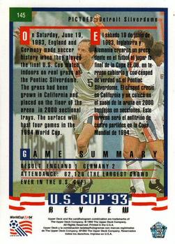 1993 Upper Deck World Cup Preview (English/Spanish) #145 Pontiac Silverdome Back