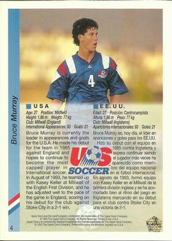 1993 Upper Deck World Cup Preview (English/Spanish) #4 Bruce Murray Back