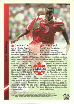 1993 Upper Deck World Cup Preview (English/Spanish) #51 Alex Bunbury Back