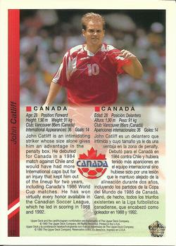 1993 Upper Deck World Cup Preview (English/Spanish) #52 John Catliff Back