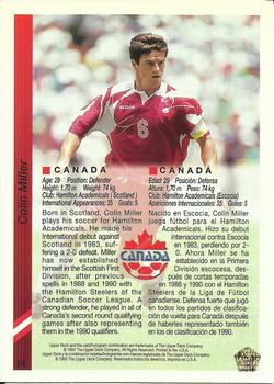 1993 Upper Deck World Cup Preview (English/Spanish) #54 Colin Miller Back