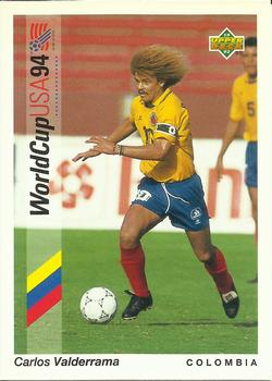 1993 Upper Deck World Cup Preview (English/Spanish) #75 Carlos Valderrama Front