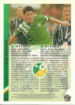 1993 Upper Deck World Cup Preview (English/Spanish) #83 Andy Townsend Back