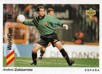 1993 Upper Deck World Cup Preview (English/Spanish) #93 Andoni Zubizarreta Front