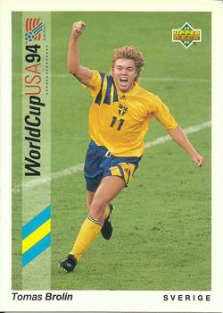 1993 Upper Deck World Cup Preview (English/Spanish) #94 Tomas Brolin Front