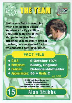 1997-98 Futera Celtic Fans Selection - Foil #15 Alan Stubbs Back