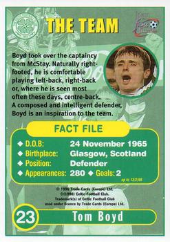 1997-98 Futera Celtic Fans Selection - Foil #23 Tom Boyd Back