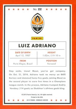 2015 Donruss #22 Luiz Adriano Back