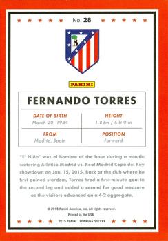 2015 Donruss #28 Fernando Torres Back