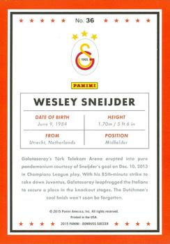 2015 Donruss #36 Wesley Sneijder Back