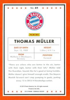 2015 Donruss #41 Thomas Muller Back