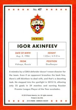 2015 Donruss #47 Igor Akinfeev Back