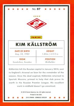 2015 Donruss #87 Kim Kallstrom Back