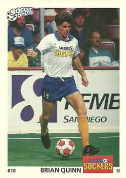 1991 Soccer Shots MSL #018 Brian Quinn  Front