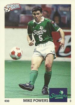 1991 Soccer Shots MSL #030 Mike Powers  Front