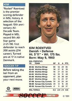 1991 Soccer Shots MSL #034 Kim Roentved  Back