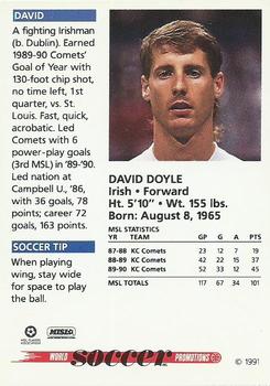 1991 Soccer Shots MSL #043 David Doyle  Back