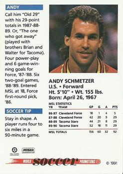 1991 Soccer Shots MSL #059 Andy Schmetzer  Back