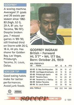1991 Soccer Shots MSL #070 Godfrey Ingram  Back