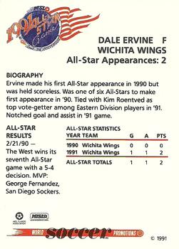 1991 Soccer Shots MSL - All-Star #11 Dale Ervine Back