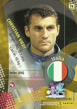 2002 Panini World Cup #74 Christian Vieri Back