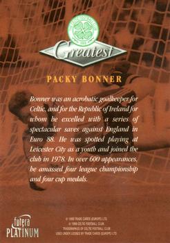 1999 Futera Platinum Celtic Greatest #NNO Packy Bonner Back