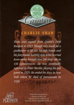 1999 Futera Platinum Celtic Greatest #NNO Charlie Shaw Back